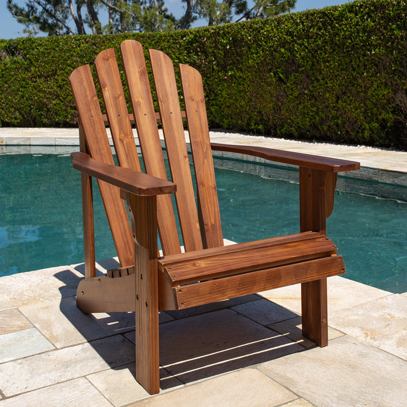 Rosecliff Heights Brently Solid Wood Adirondack Chair Reviews Wayfair   Brently Solid Wood Adirondack Chair 